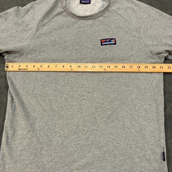 Patagonia Board Label Light Gray Outdoor Long Sleeve Sweatshirt Mens Size Medium - Picture 7 of 10